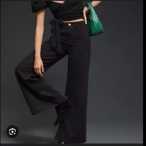 Pilcro Black Wide Leg Jeans size 25 black